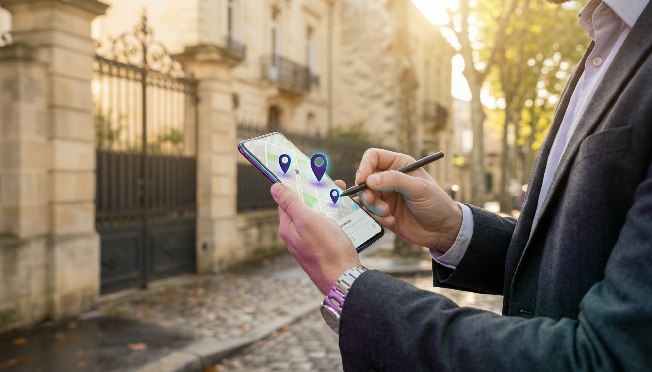 Gros plan cinématique sur les mains d'un conseiller immobilier en tenue de ville décontractée chic, 