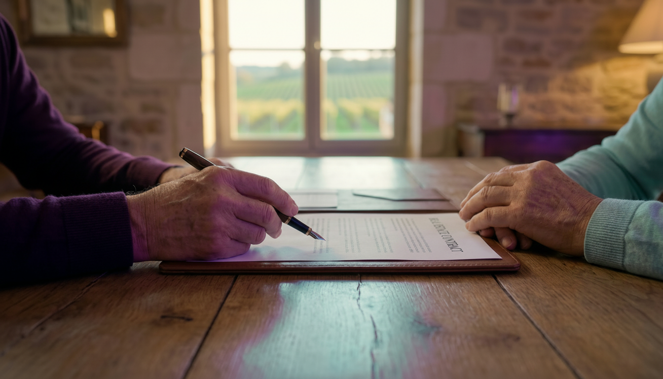 Gros plan cinématique sur les mains d'un couple de propriétaires âgés d'une cinquantaine d'années, h